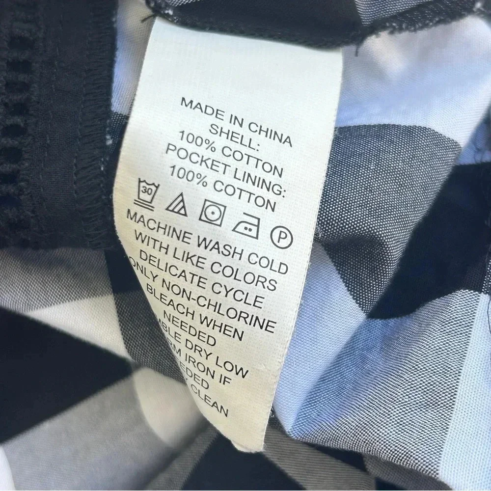 Kate Spade Broome Street Gingham Checkered Plaid Sundress Bow Strap Detail Dress
